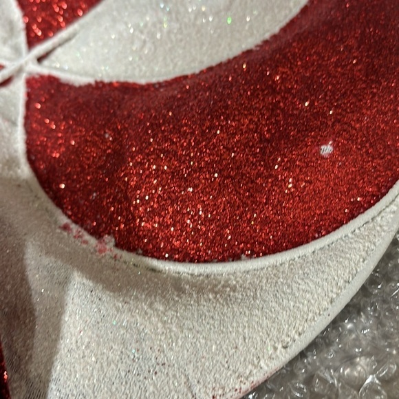 NWT 2017 HOBBY LOBBY JUMBO METAL GLITTER PEPPERMINT JINGLE BELL BOW DECOR - Picture 10 of 13